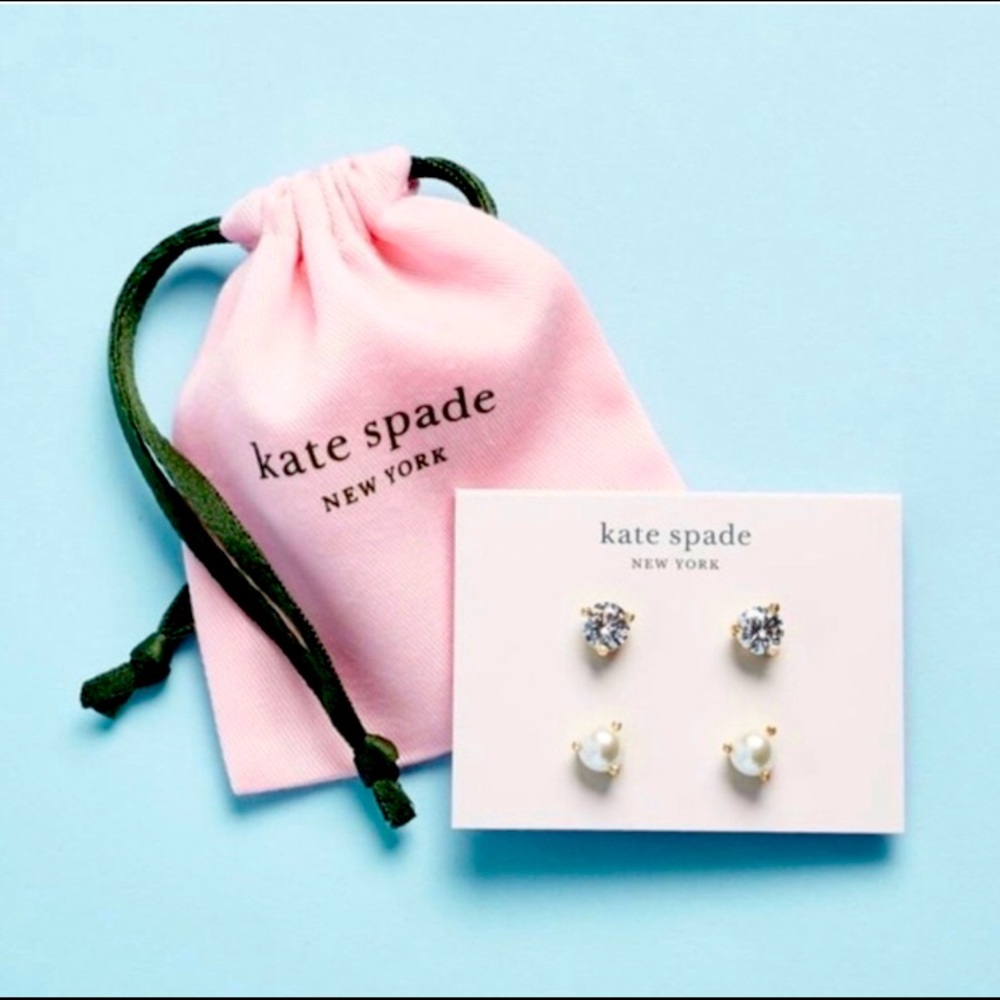 New Kate Spade Earrings, pearl and crystal.